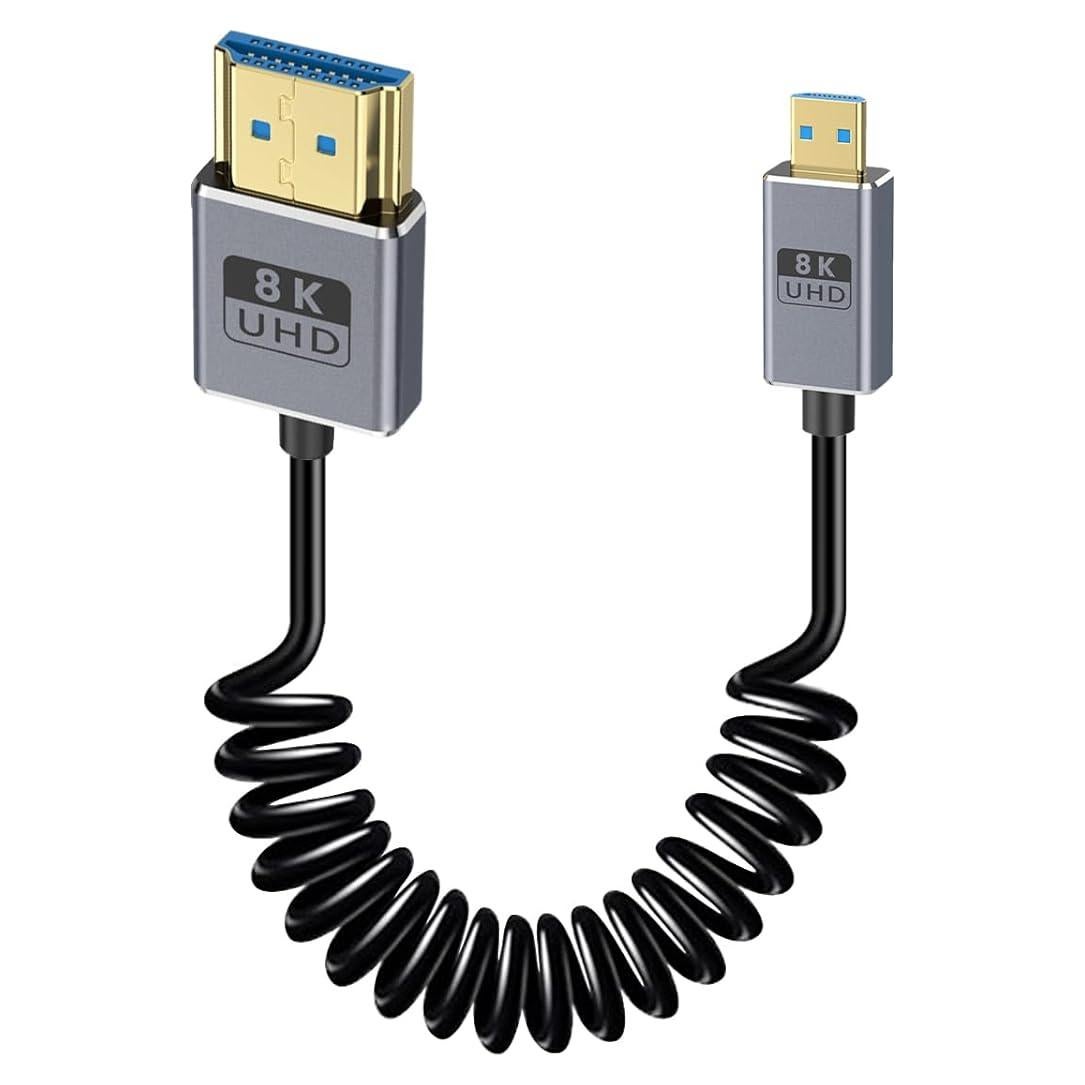 Cable Micro HDMI a HDMI 2.1 Duttek 0.3-0.46m 8K 48Gbps
