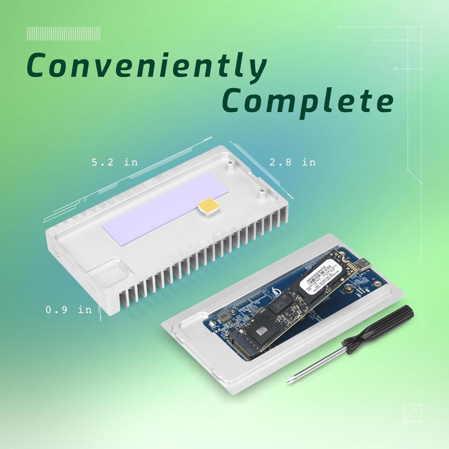 OWC Express 1M2 SSD NVMe Portátil USB4 40Gb/s Aluminio
