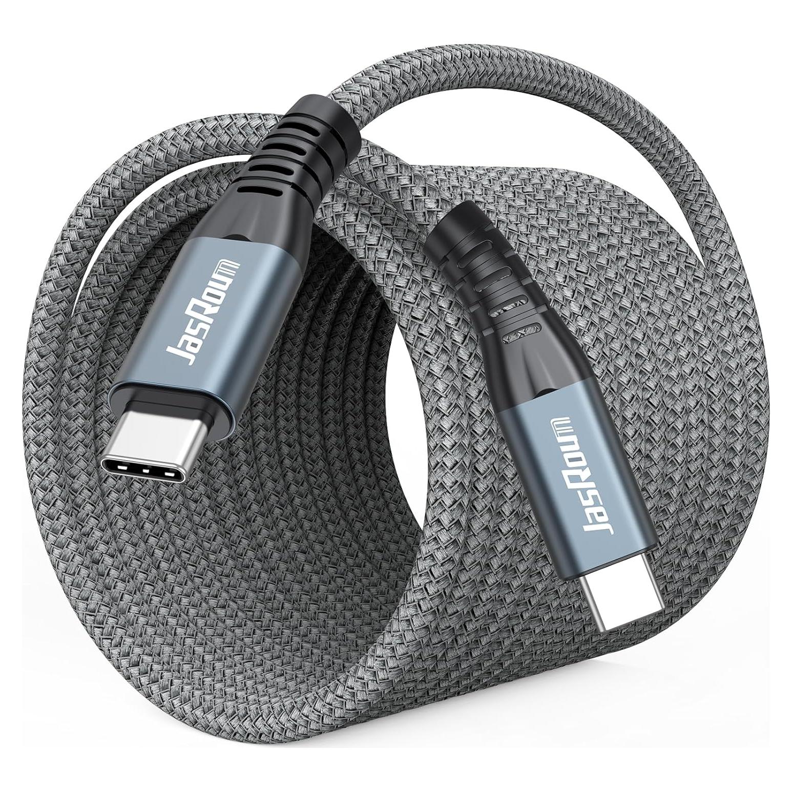 Cable USB C 3.2 Gen 2 JasRoum 6.1m 10Gbps 140W 4K