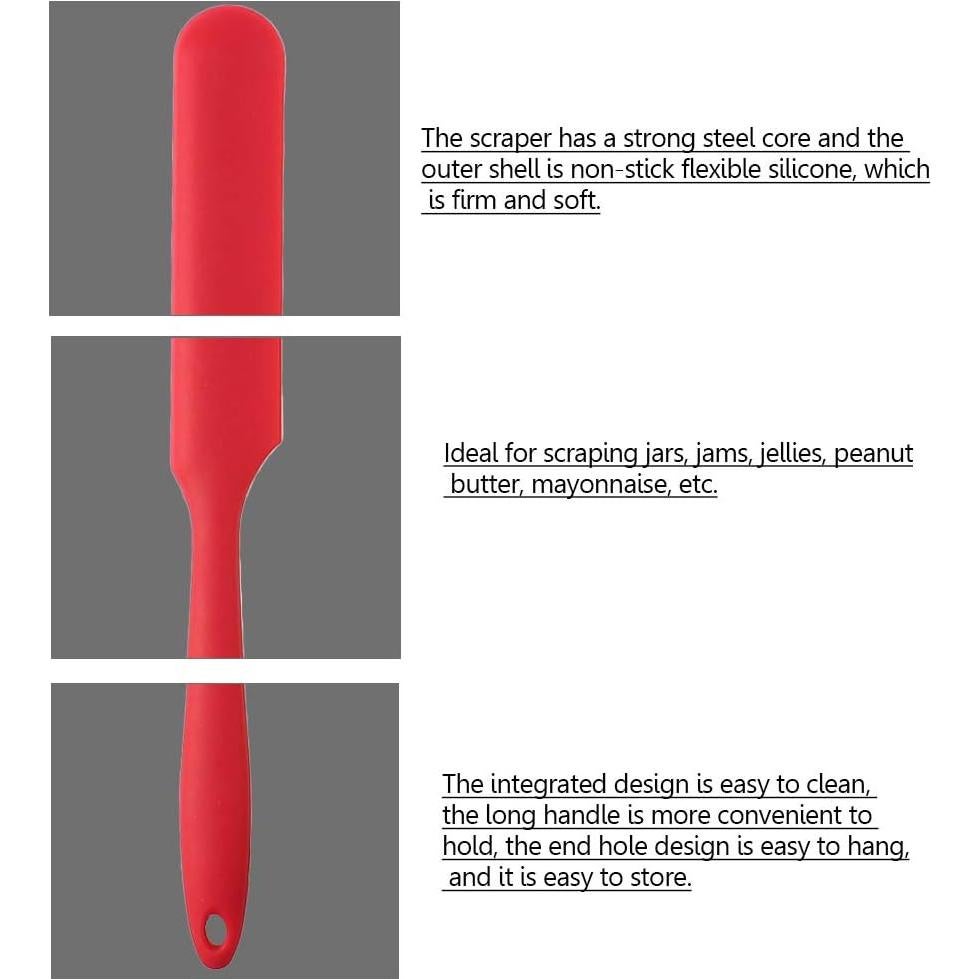 Juego de 4 espátulas de silicona SUMERSHA multicolor 24.4 cm