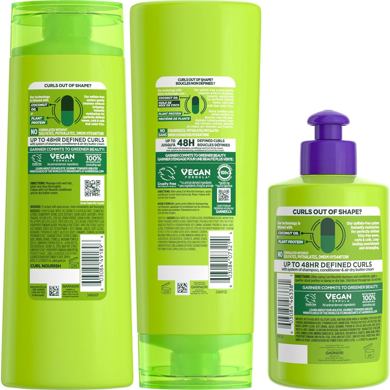Set Garnier Fructis Curl Nourish 3 Piezas Sin Sulfatos
