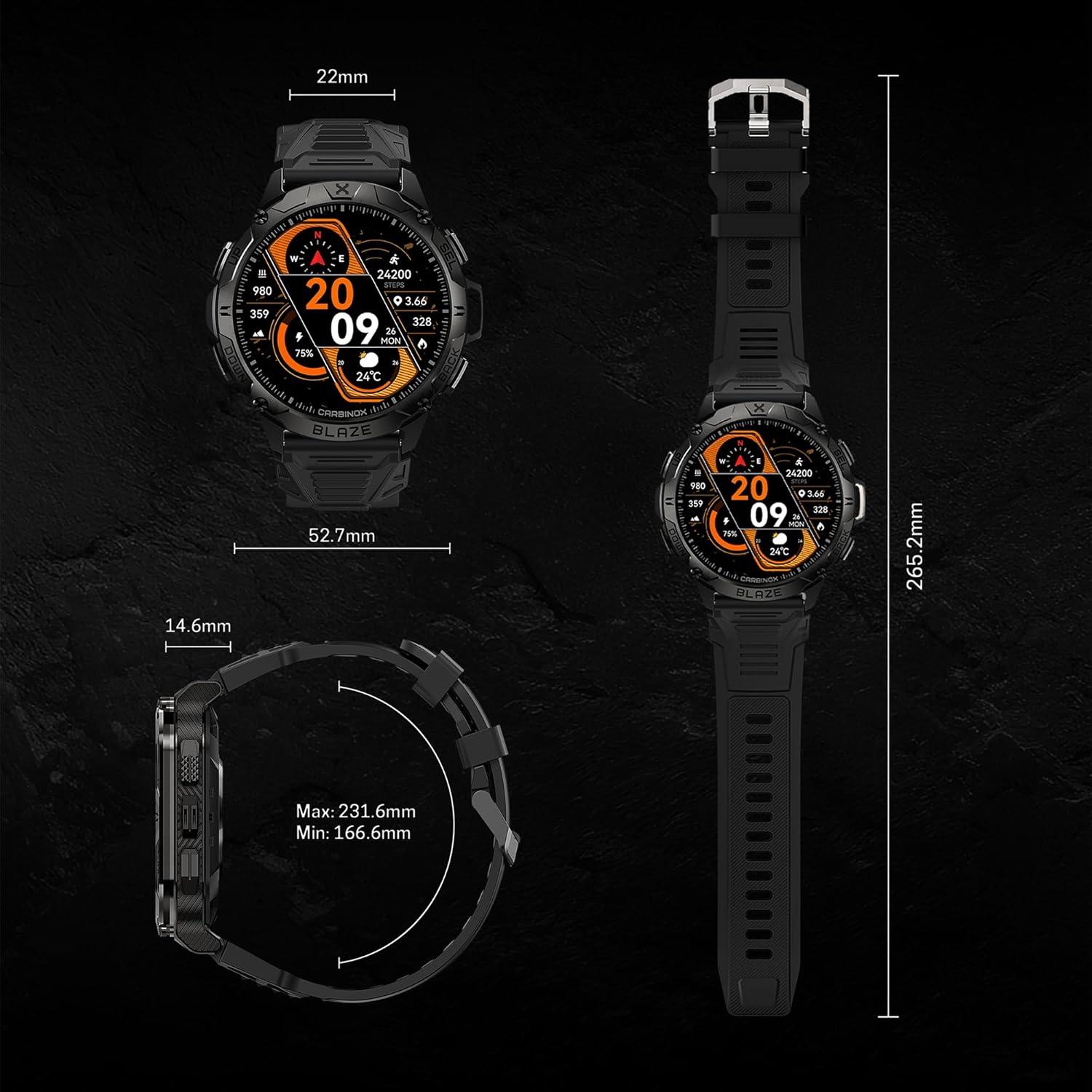 Reloj Inteligente Carbinox Blaze GPS Resistente al Agua IP69K