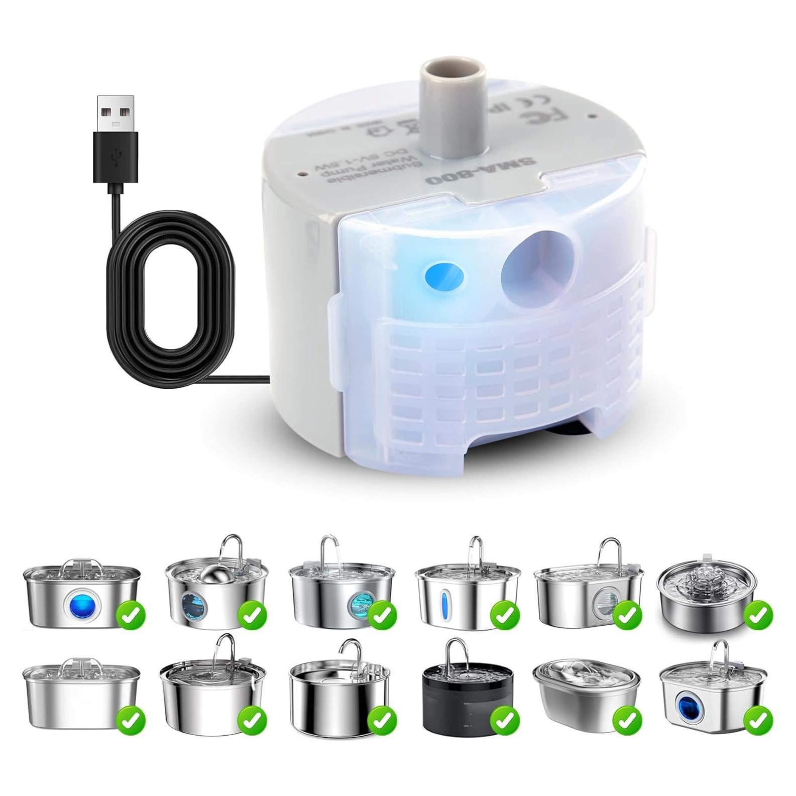 Bomba de Agua para Gatos OYES SMA-800 Ultra-silenciosa 160g