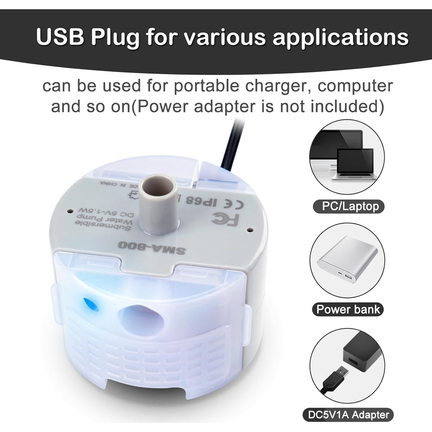 Bomba de Agua para Gatos OYES SMA-800 Ultra-silenciosa 160g