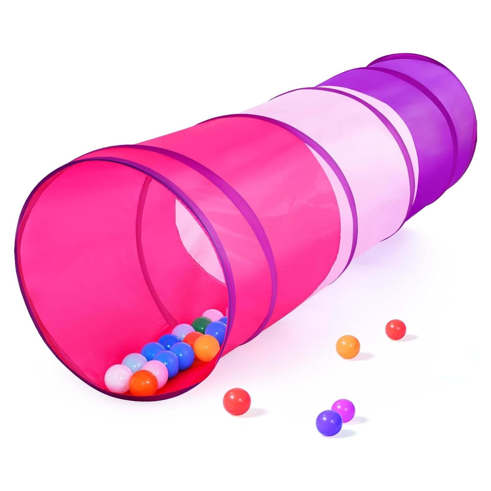 Túnel de Juego Colorido Plegable 1.75m para Niños y Mascotas