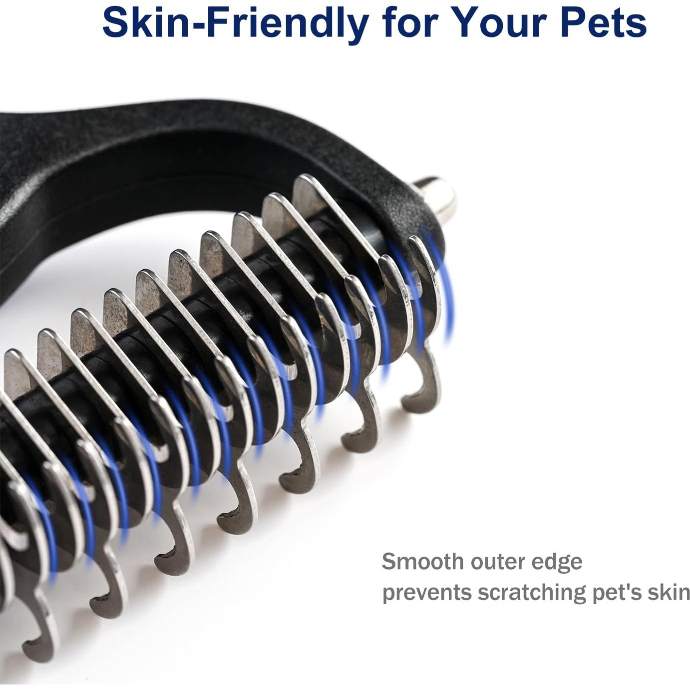 Rastrillo de Aseo WePet para Perros y Gatos Grande Azul