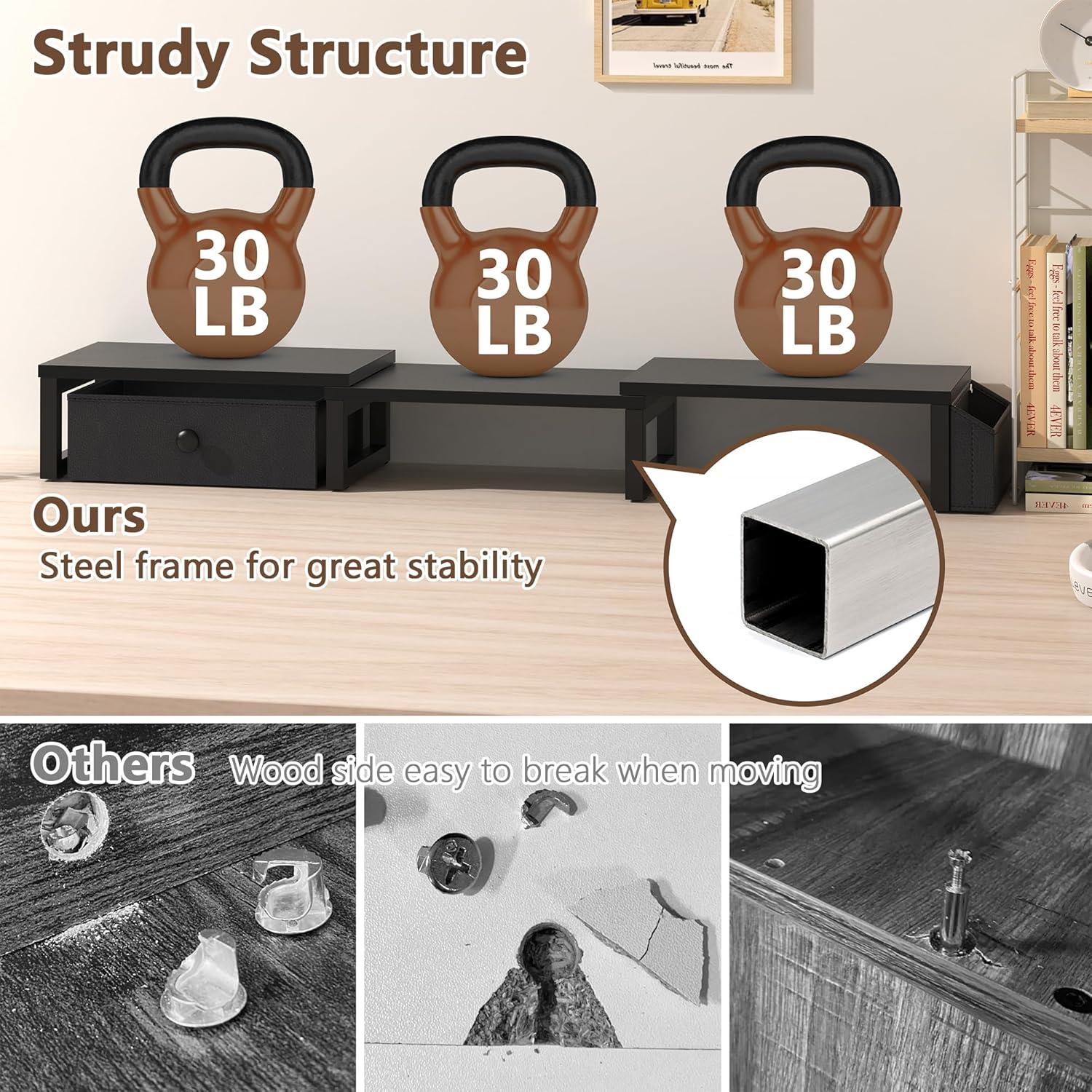 Soporte Doble para Monitor LAND·VOI, Ajustable 2 Pantallas 27"