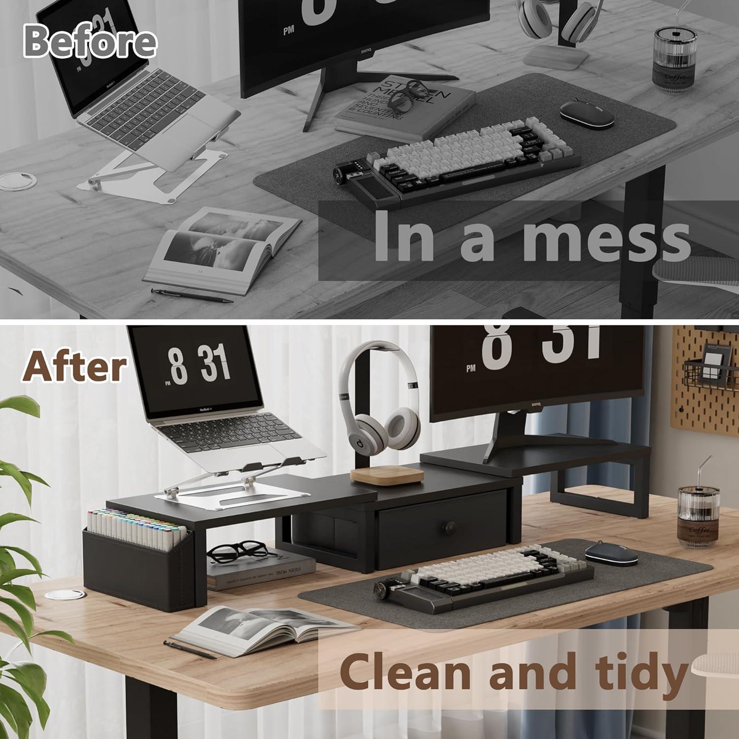 Soporte Doble para Monitor LAND·VOI, Ajustable 2 Pantallas 27"