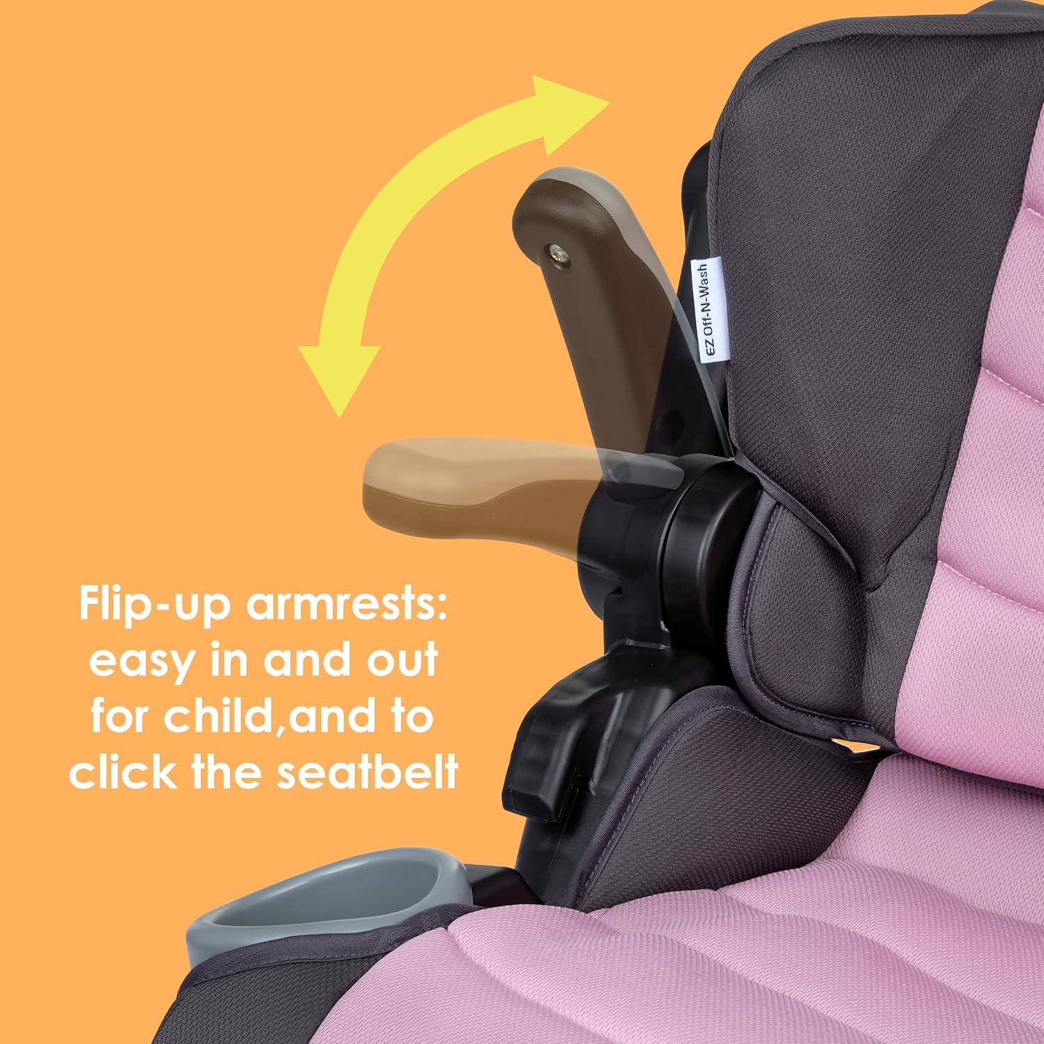 Asiento Elevador Plegable Baby Trend Protect 2-en-1 Dash Rose