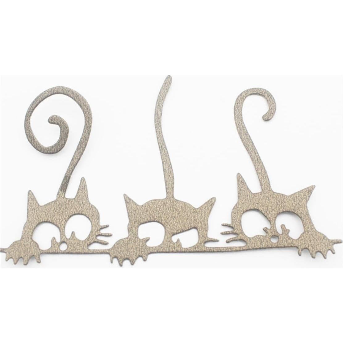 Troqueles de Corte de Metal MSCHEFAY para Scrapbooking 3 Pcs Gatos