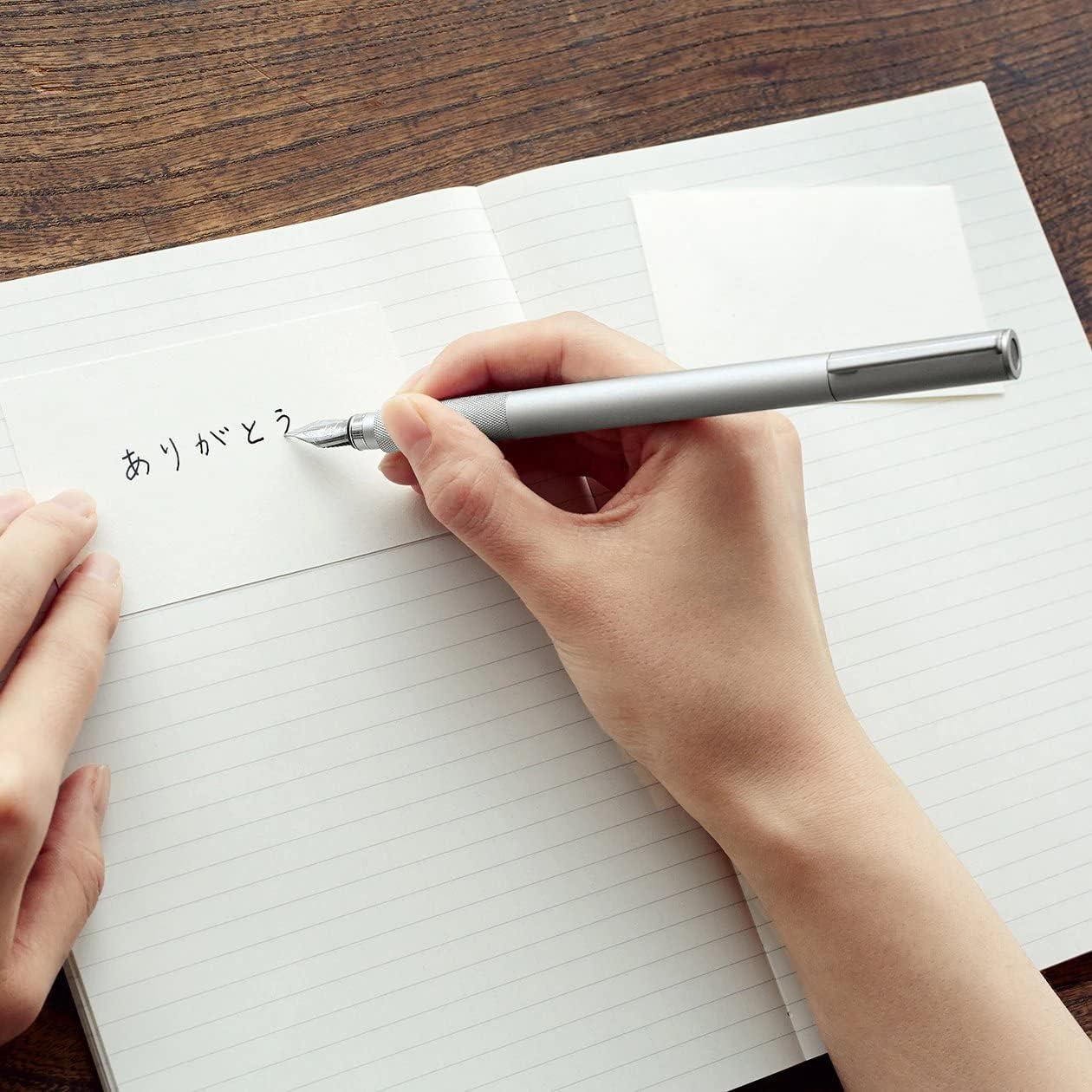 Pluma Fuente MUJI Aluminio Negro 0.5mm Eje Redondo