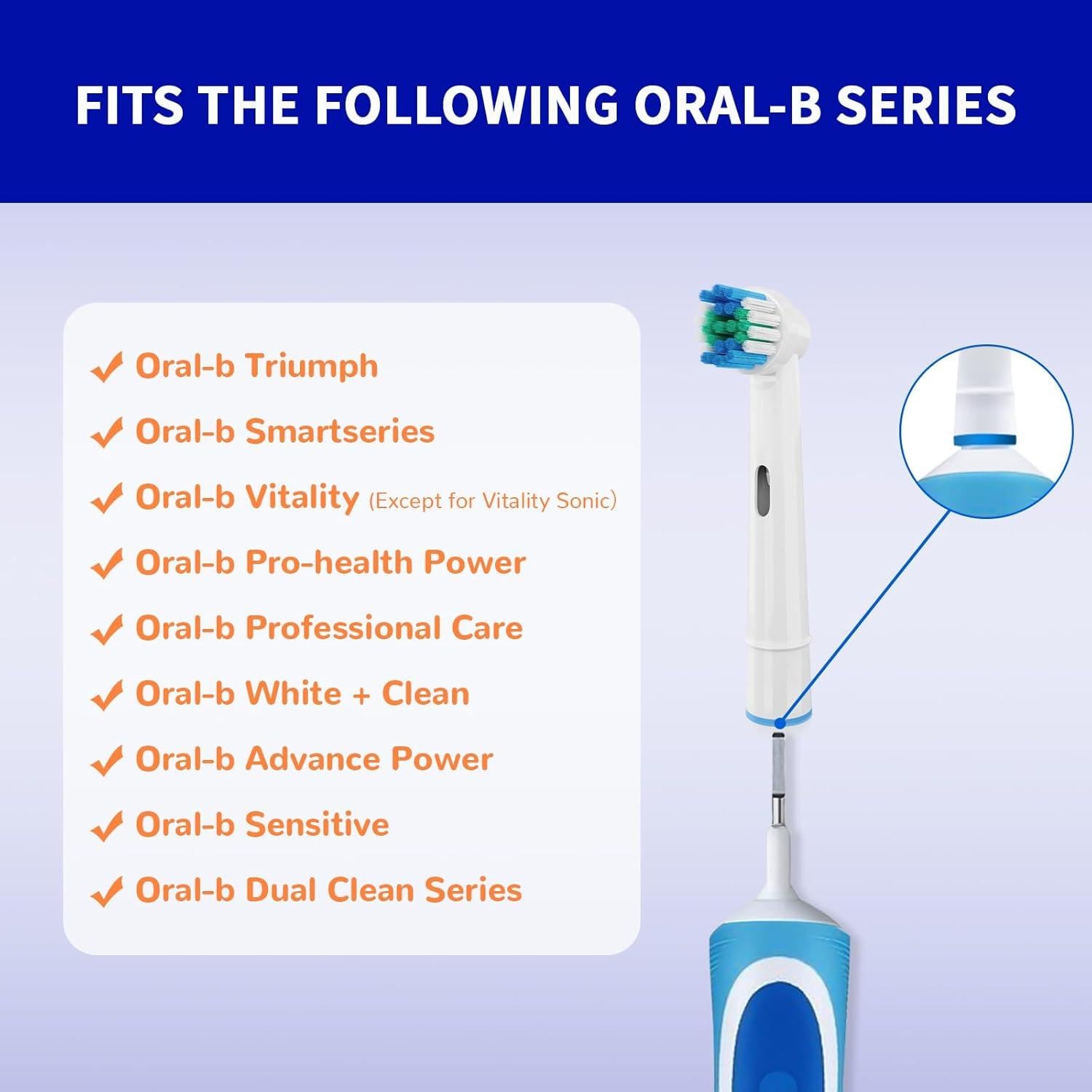16 Cabezales de Repuesto TIMKDLE para Cepillos Oral B Pro