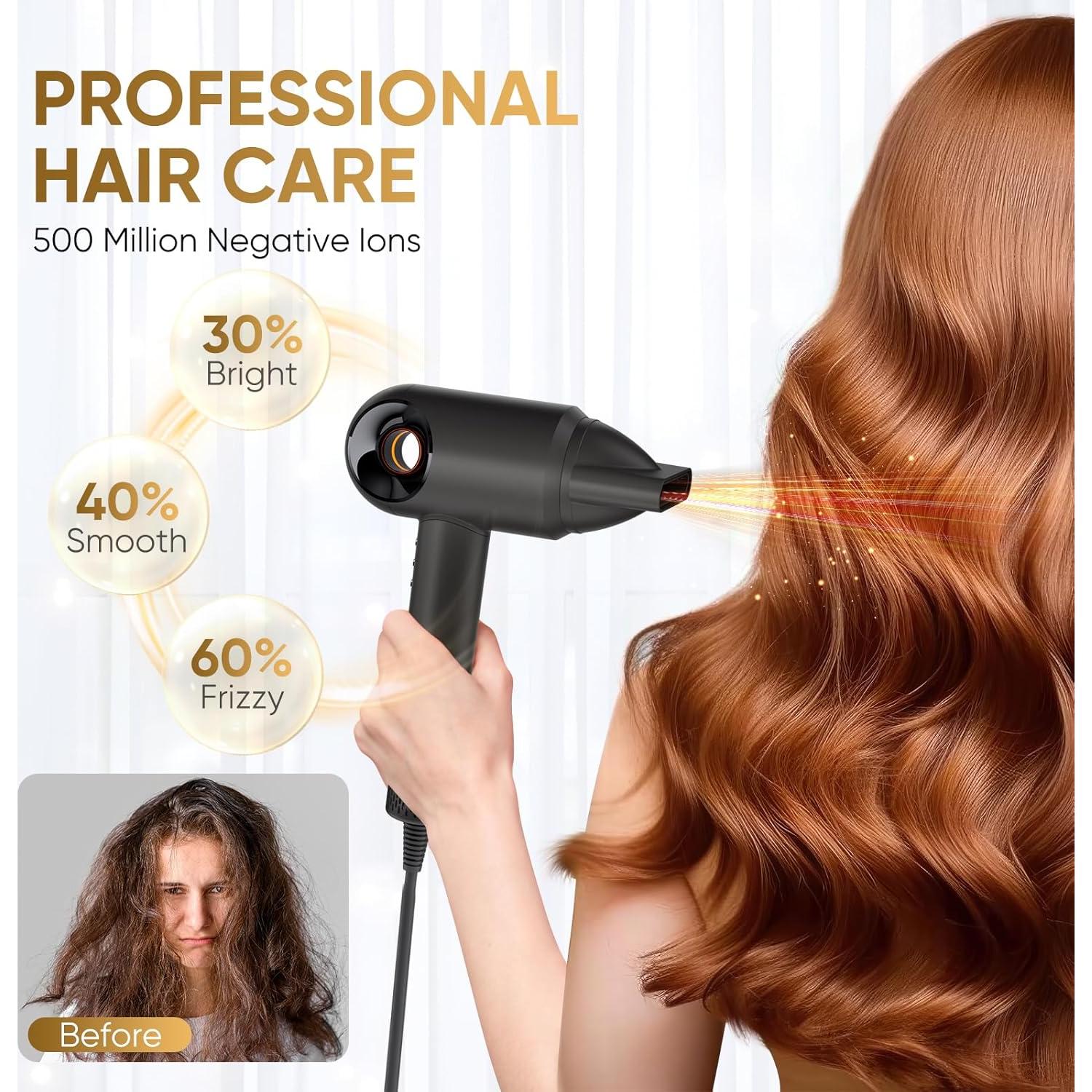 Secador de Pelo Profesional Leite Iónico 500 Millones de Iones