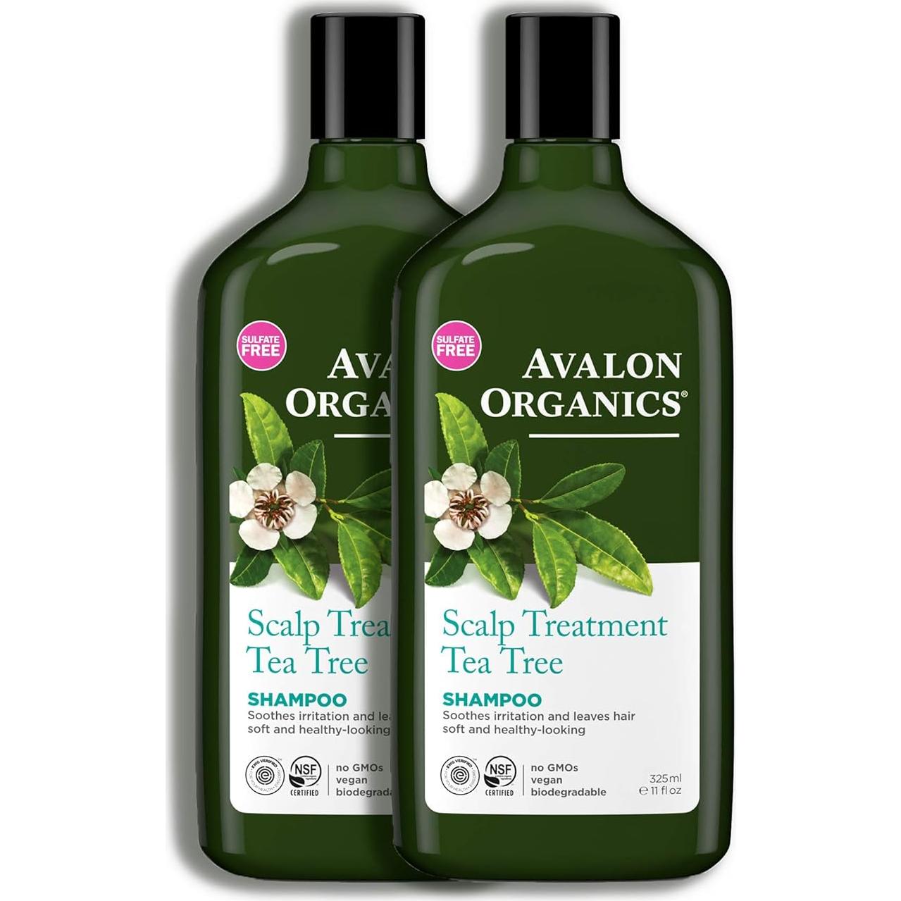 Champú Orgánico Avalon Organics 311 ml x 2 - Aceite de Árbol de Té