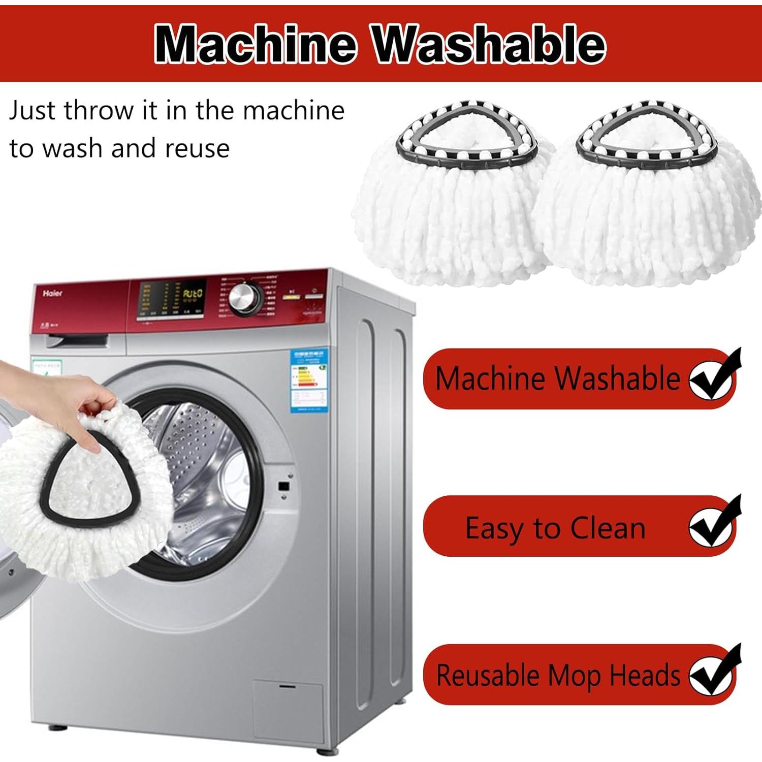 Paquete de 3 cabezales de mopa giratoria V-chen 100% microfibra