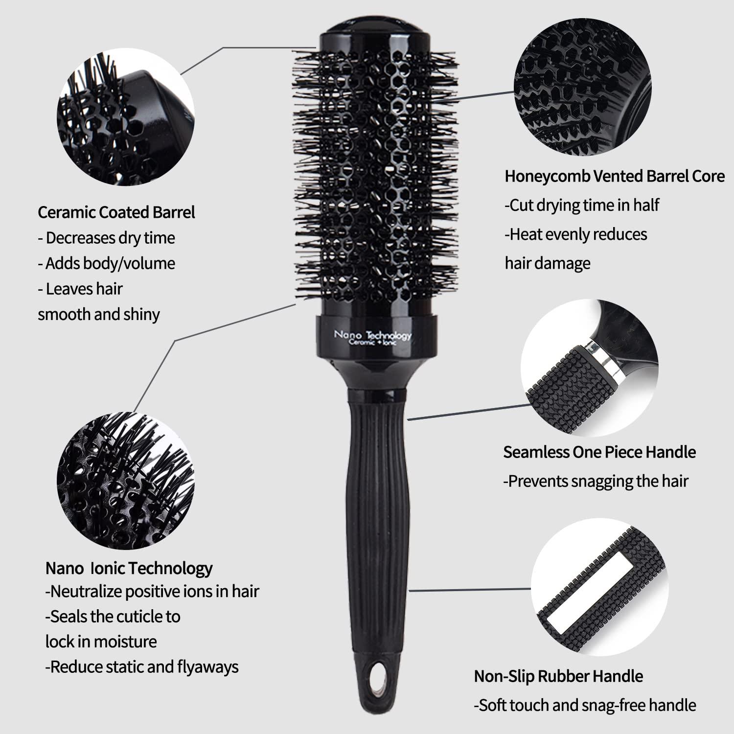 Juego de Cepillos Redondos Térmicos MAXLINK - 4 Piezas Cerámica