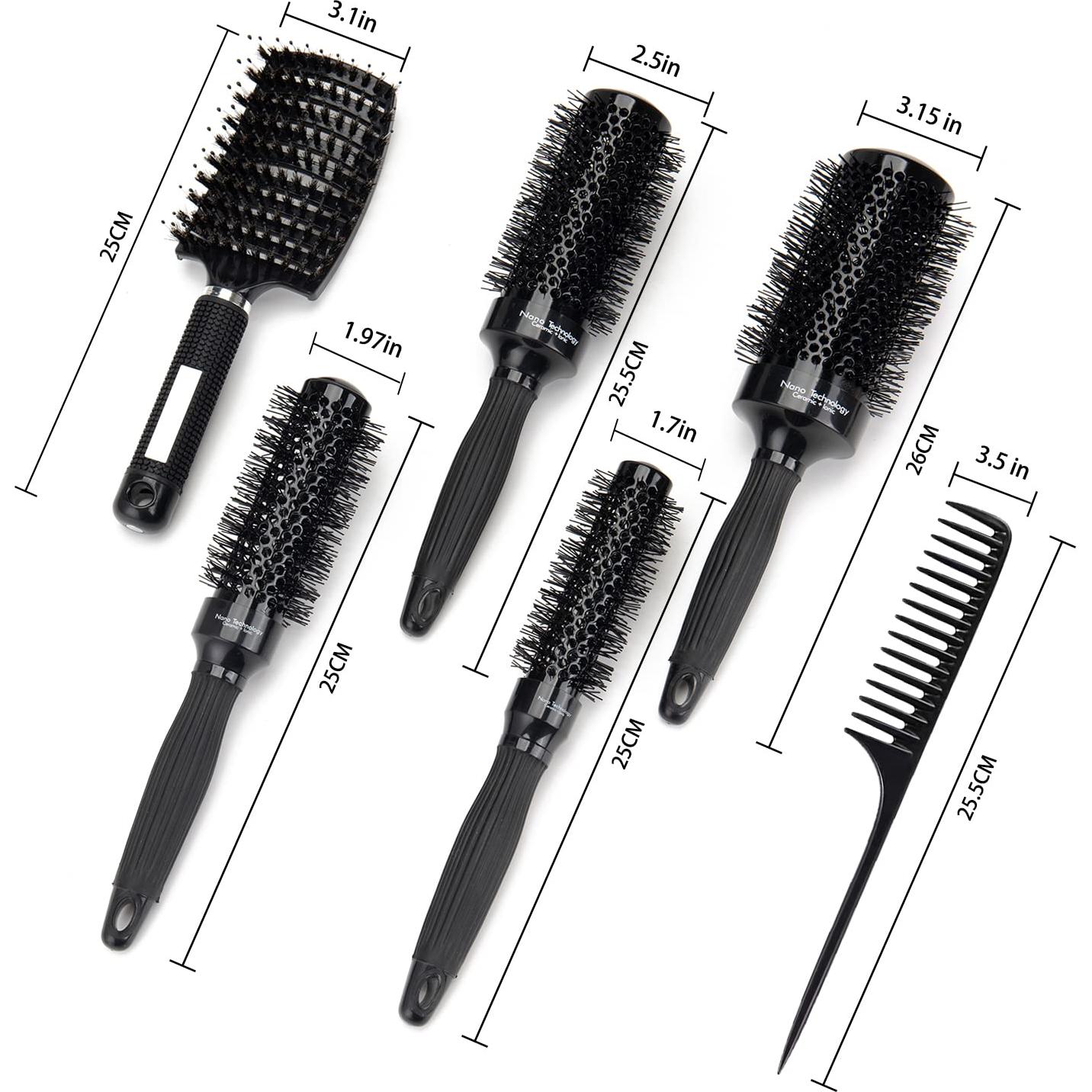 Juego de Cepillos Redondos Térmicos MAXLINK - 4 Piezas Cerámica