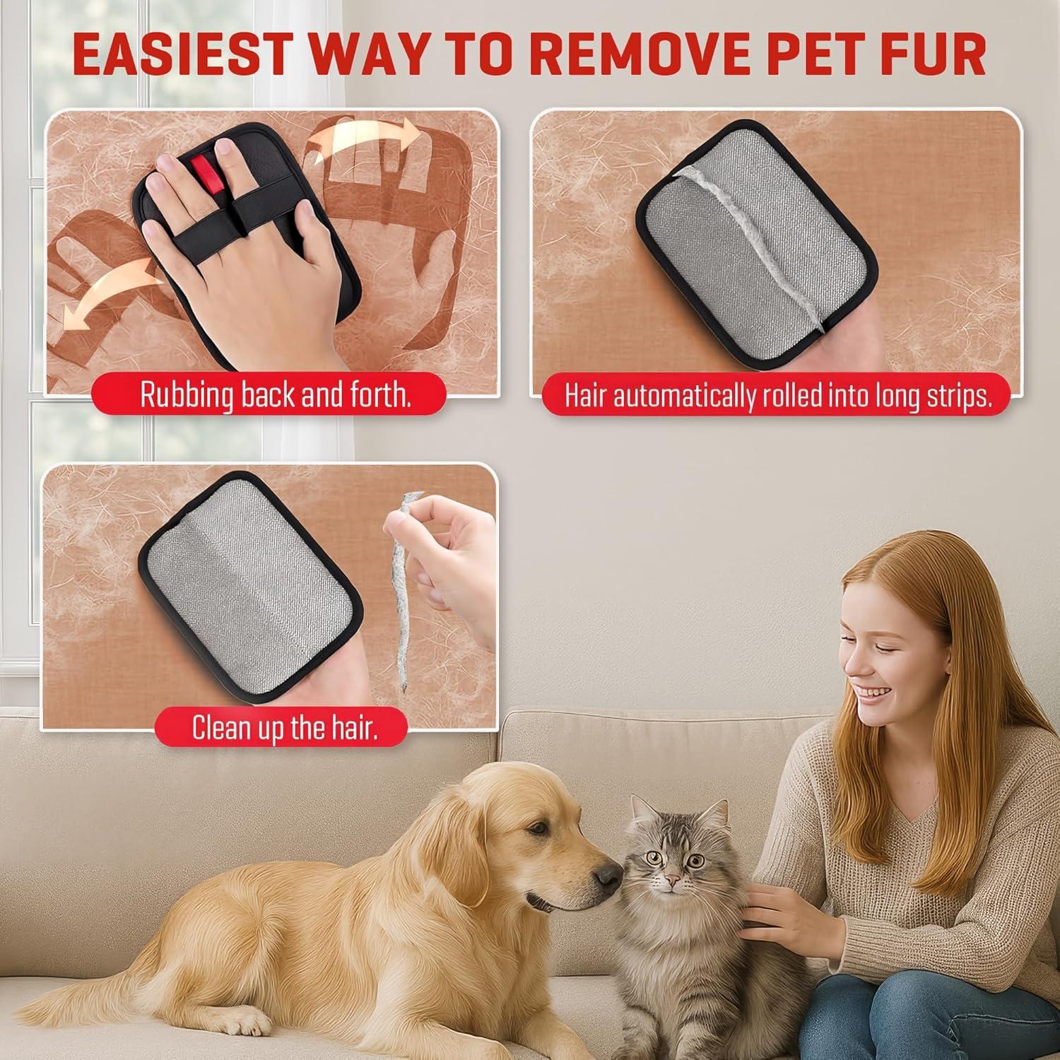 Guantes Quitapelos MyPera para Gatos y Perros - Reutilizables