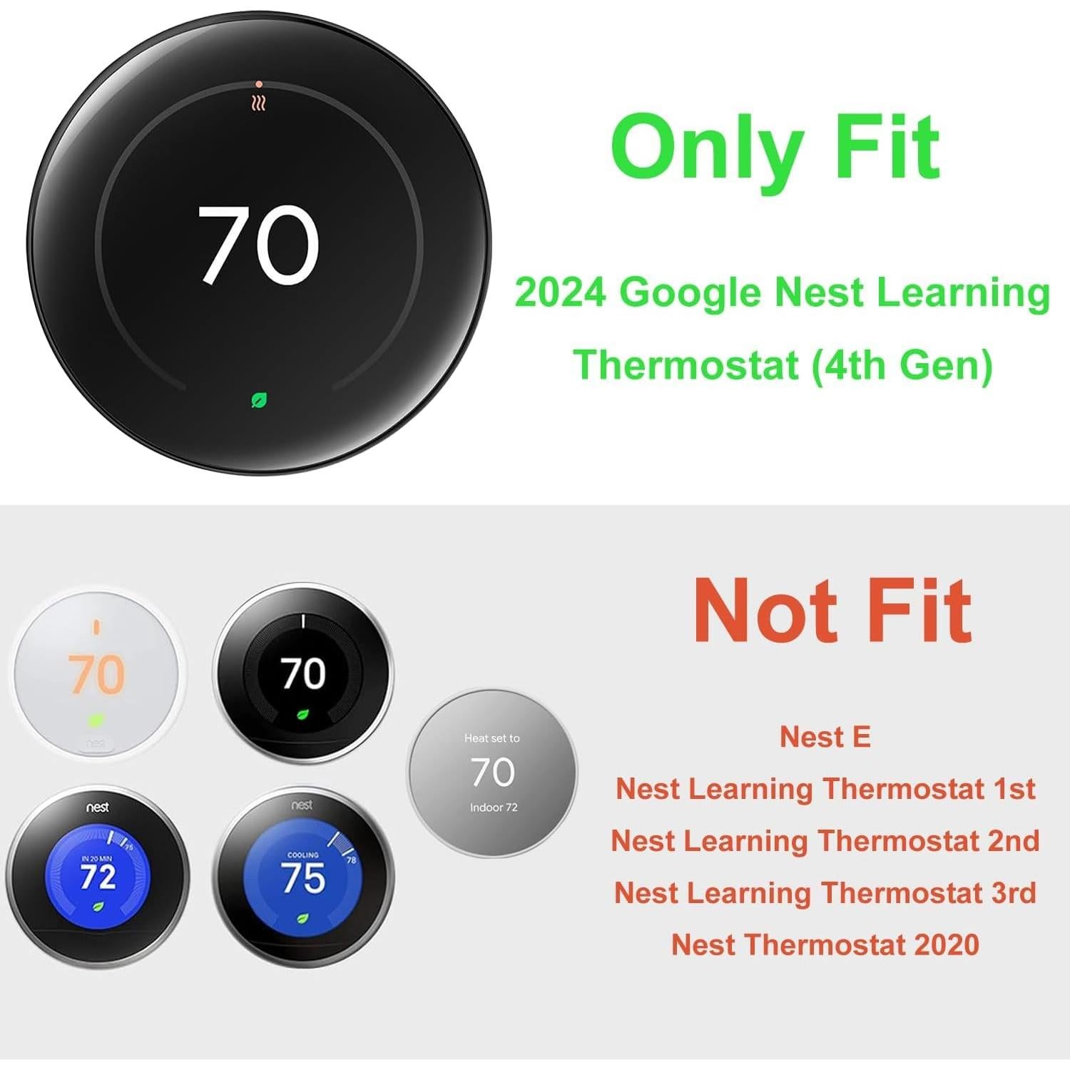 Cubierta de Placa de Pared BAOKZZOM para Nest Thermostat 4 Beige