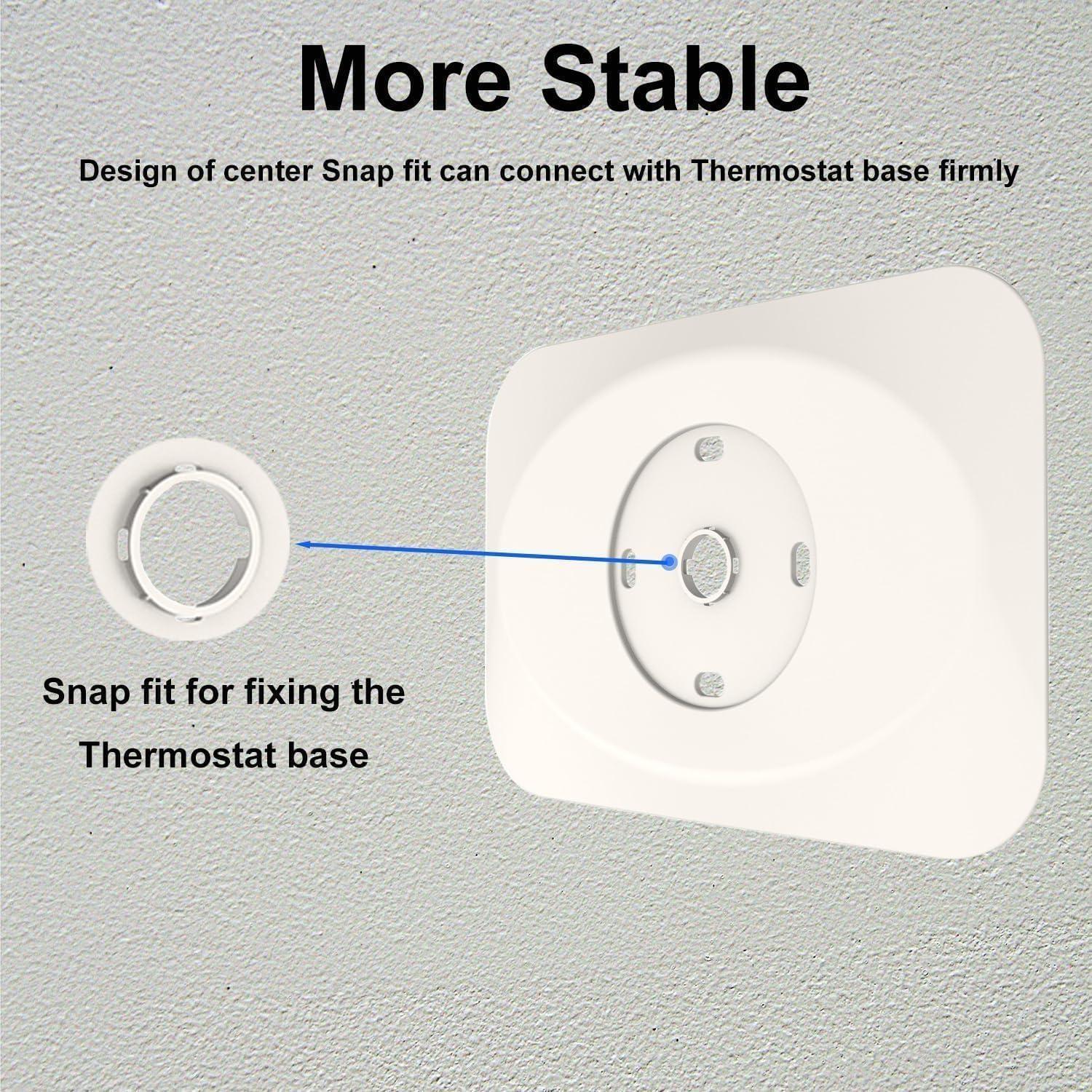 Cubierta de Placa de Pared BAOKZZOM para Nest Thermostat 4 Beige