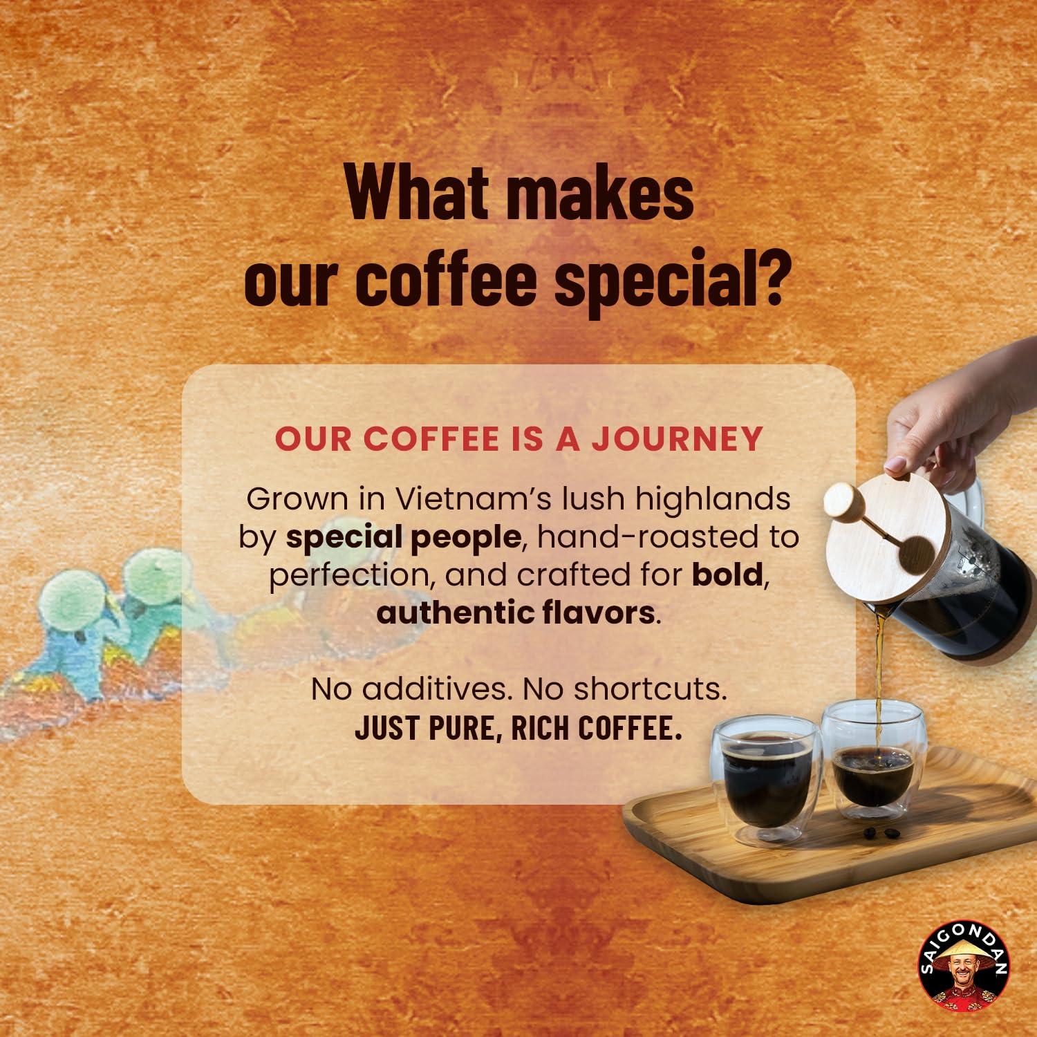 Café en Grano Saigondan Aventura 340g - 100% Robusta Vietnamita