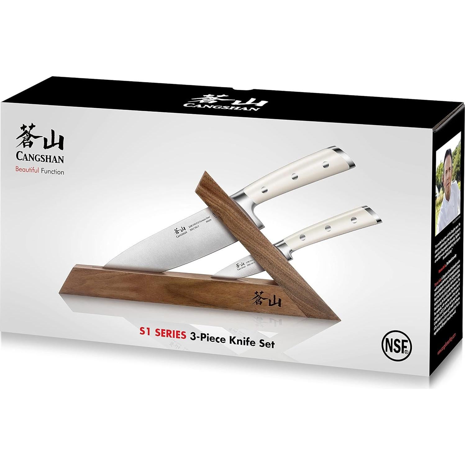 Juego de Cuchillos Forjados Cangshan S1 de 3 Piezas