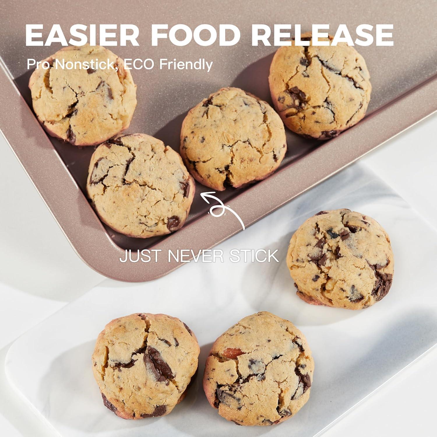 Juego de Bandejas para Hornear HONGBAKE 3 Piezas Antiadherente