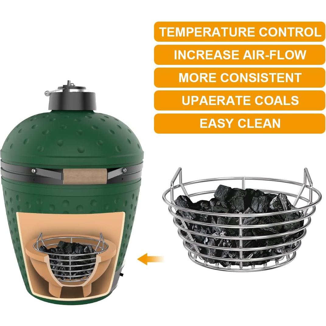 Cesta de cenizas de acero inoxidable AJinTeby 25.4 cm para parrillas