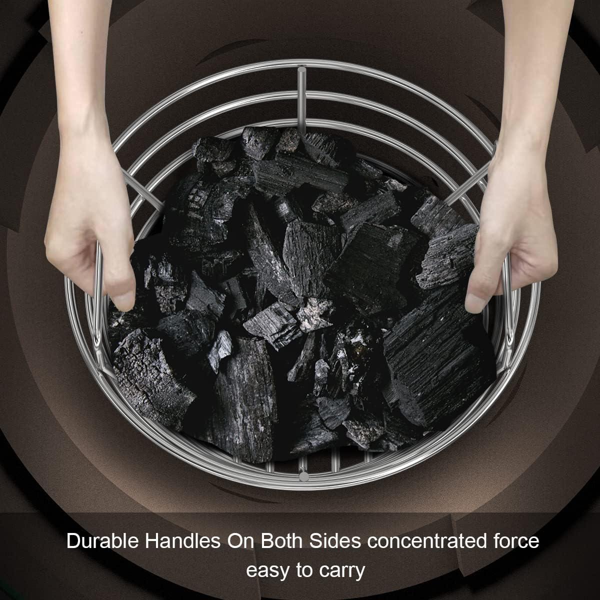 Cesta de cenizas de acero inoxidable AJinTeby 25.4 cm para parrillas