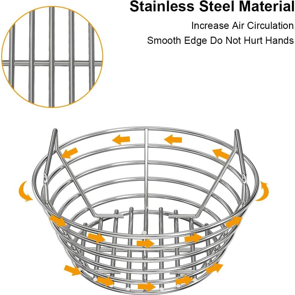 Cesta de cenizas de acero inoxidable AJinTeby 25.4 cm para parrillas