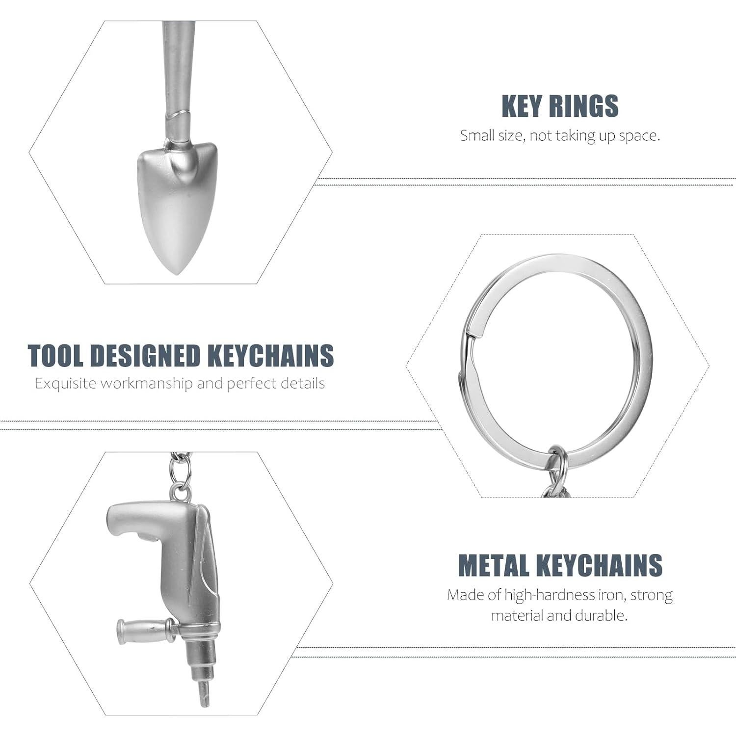 Garneck Llavero Herramienta Mini 5 Piezas Metal Duradero