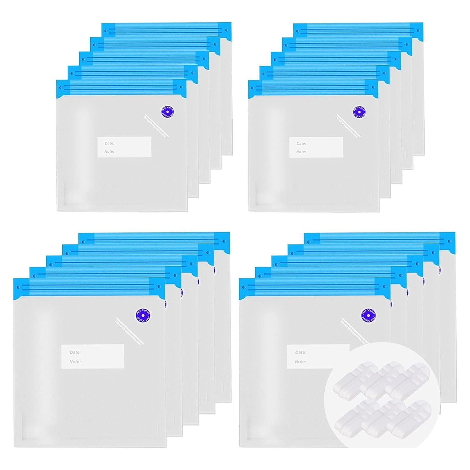 Bolsas Sous Vide Domsanistor 20 PCS Reutilizables Sin BPA