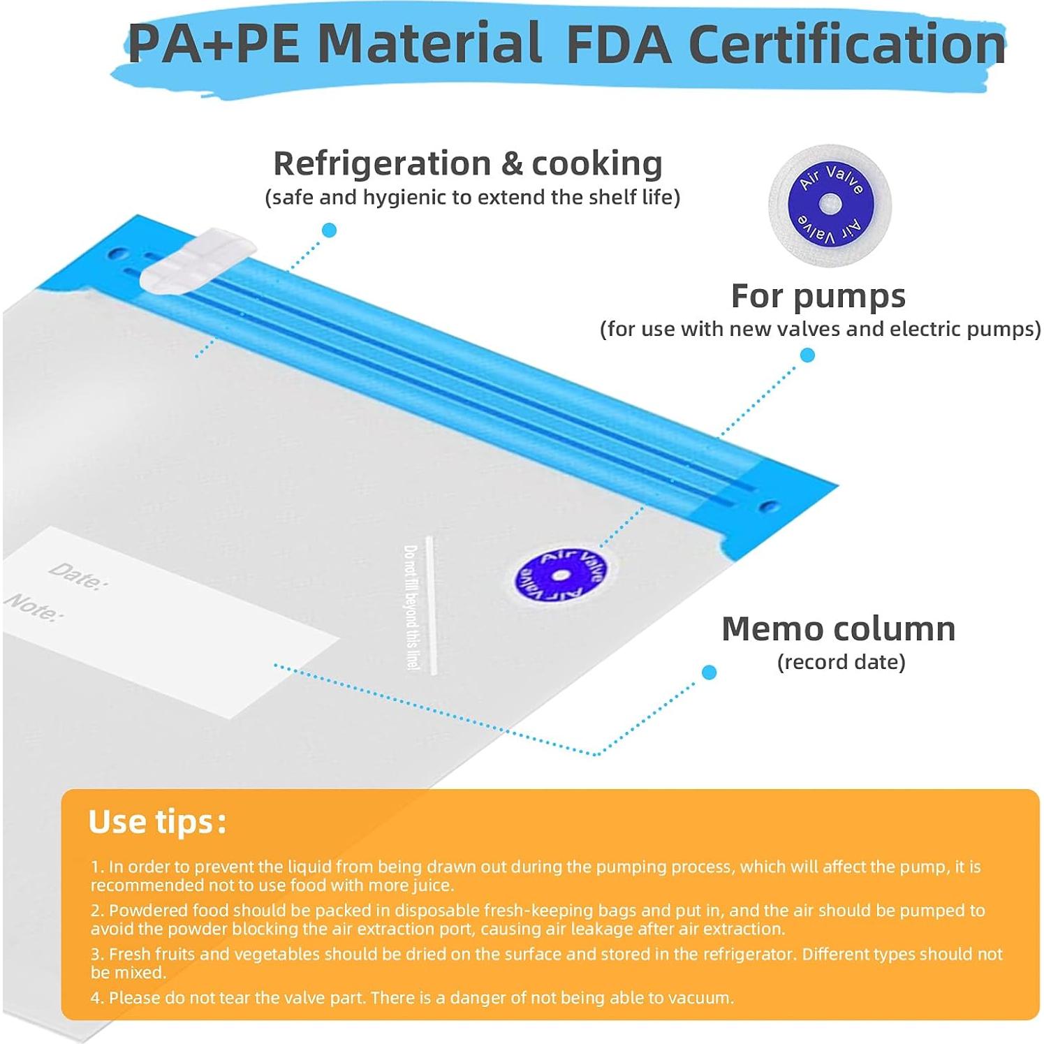 Bolsas Sous Vide Domsanistor 20 PCS Reutilizables Sin BPA