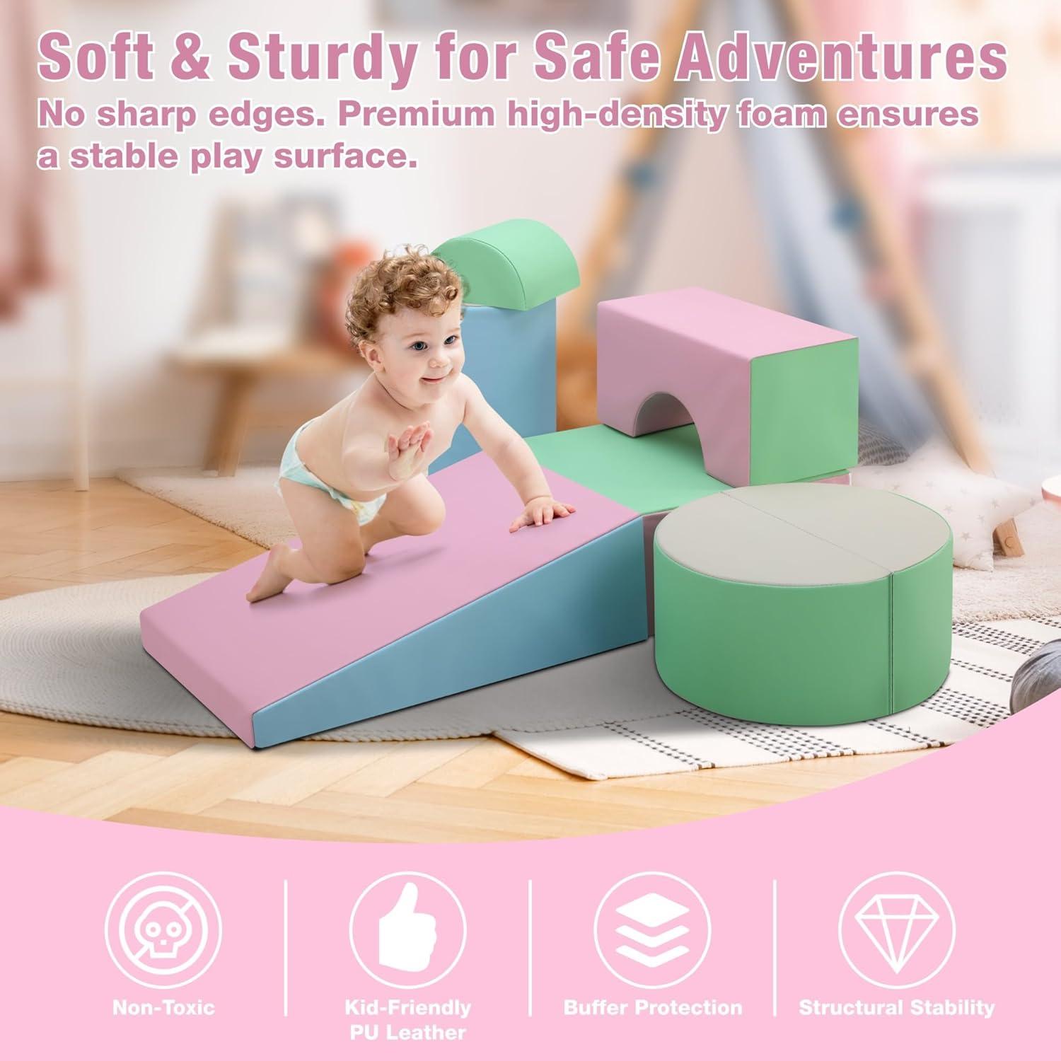 Conjunto de Juguetes de Escalada M HI-Mat 5 Piezas Rosa