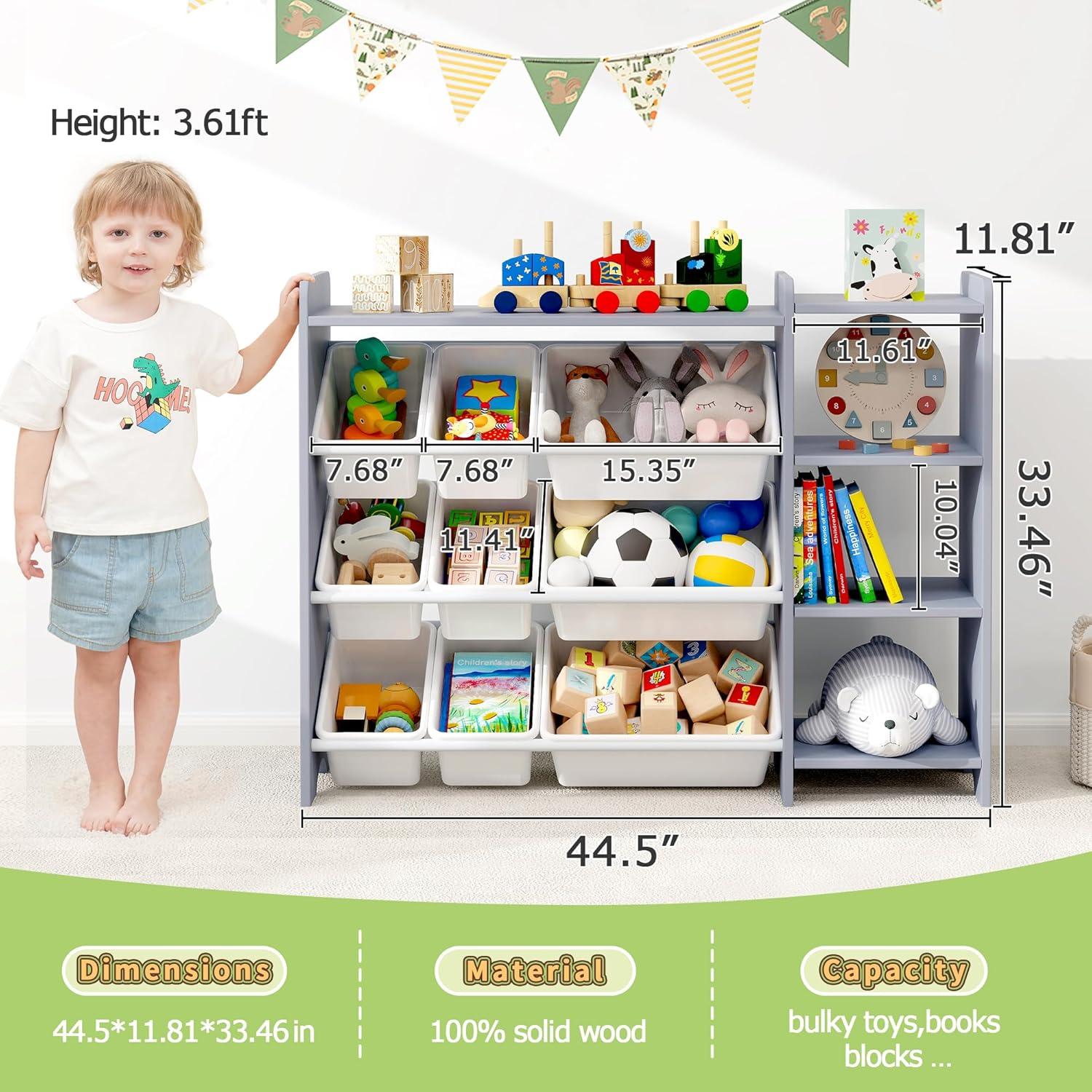 Organizador de Juguetes MallBest SNG01-GW 4 Niveles Madera