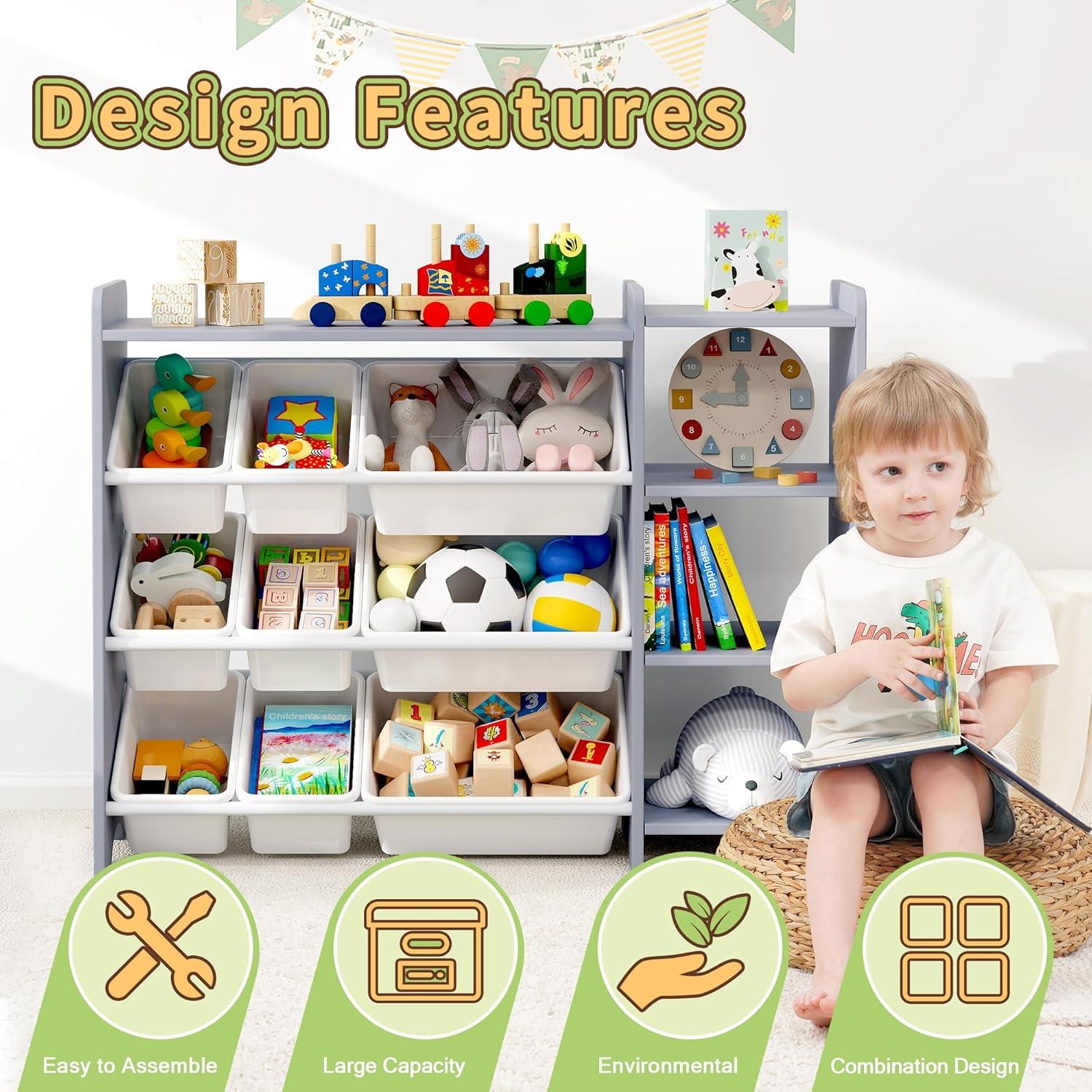 Organizador de Juguetes MallBest SNG01-GW 4 Niveles Madera