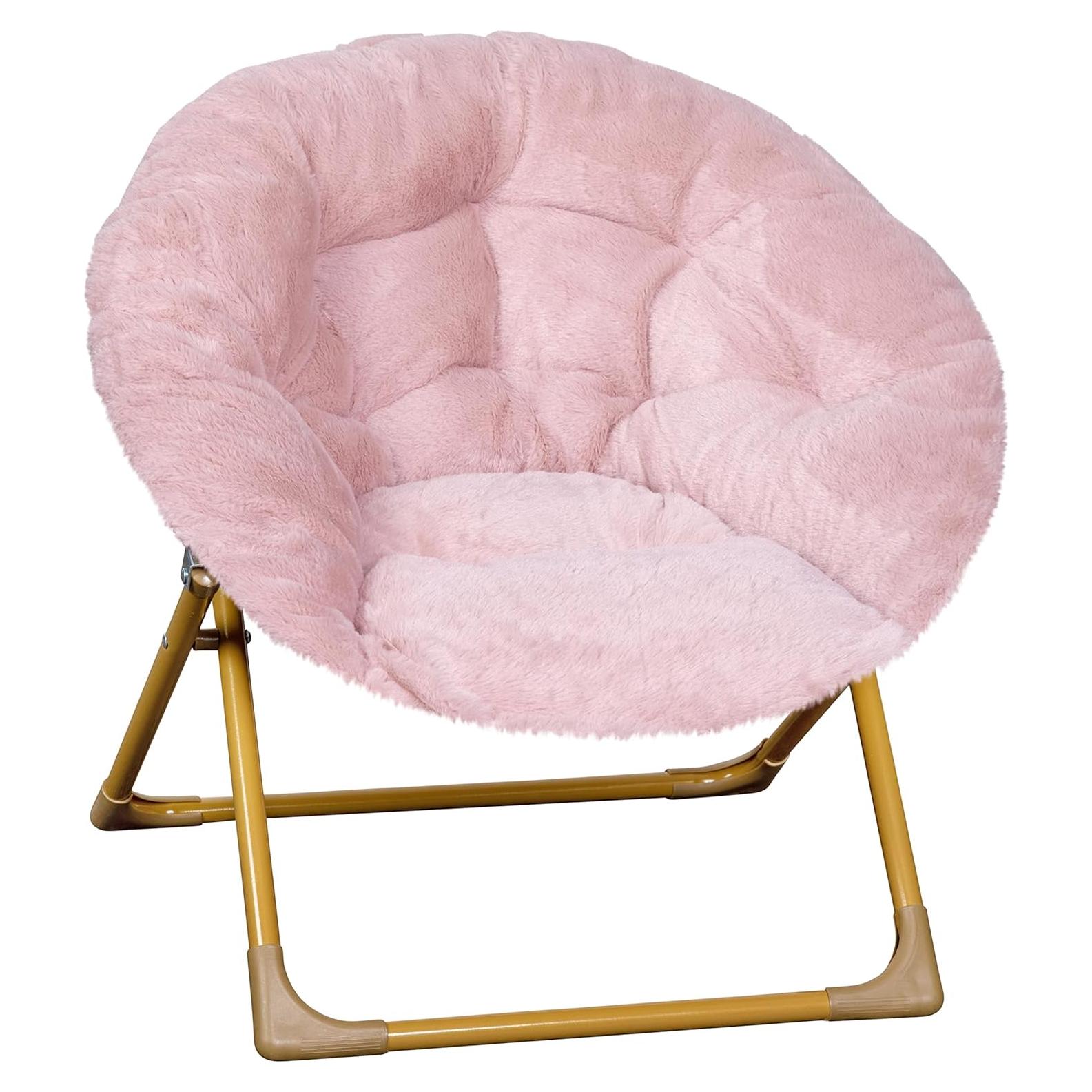 Silla Plegable Infantil Flash Furniture Rosa/Dorado Suave