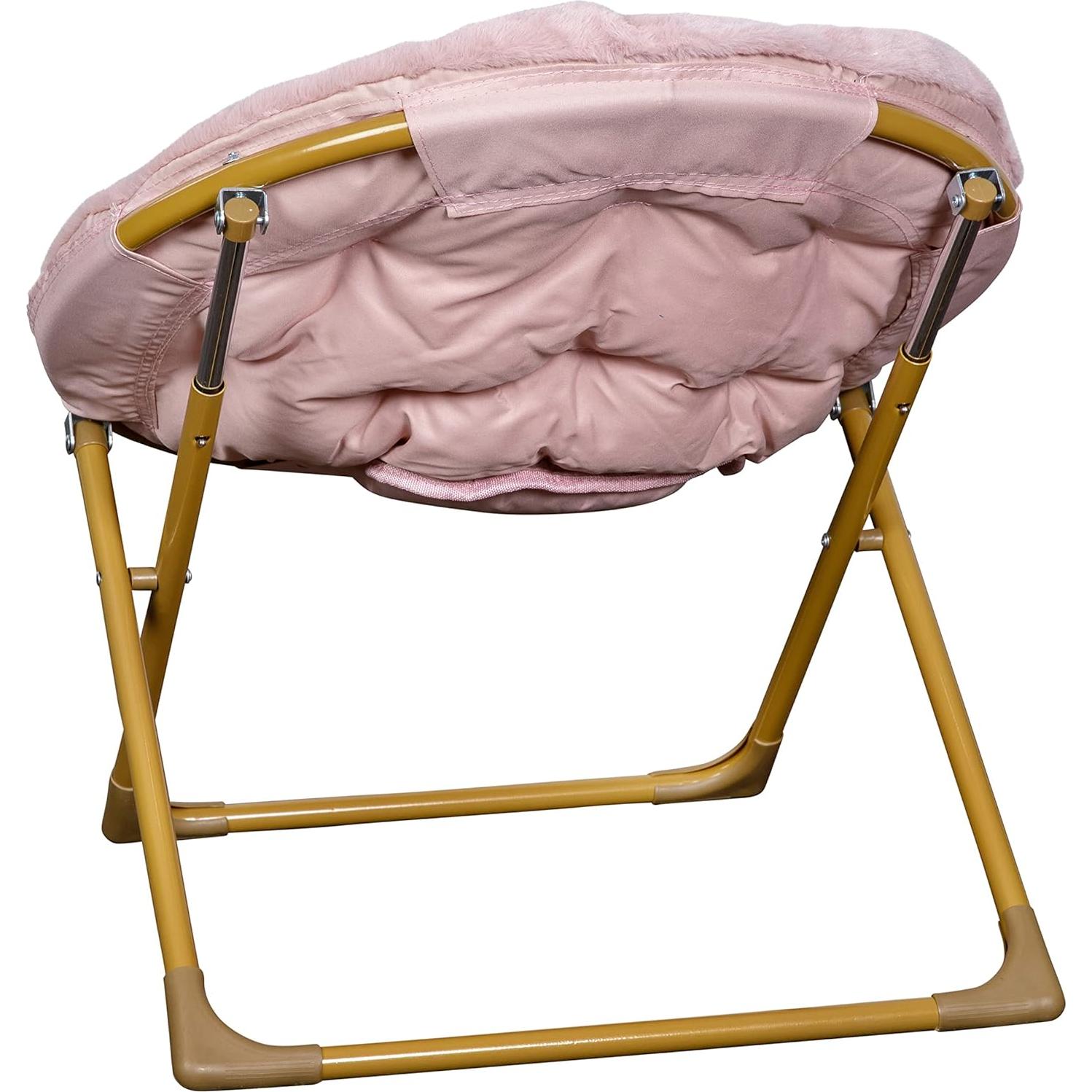 Silla Plegable Infantil Flash Furniture Rosa/Dorado Suave