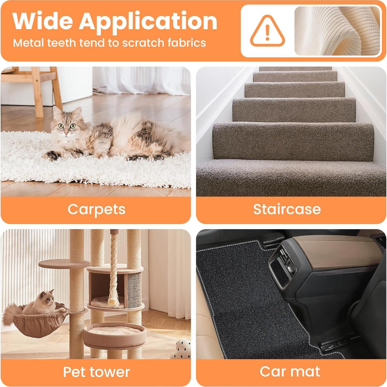 Rastrillo de Alfombra Bolfie 3 en 1 para Pelo de Mascotas 139.7 cm