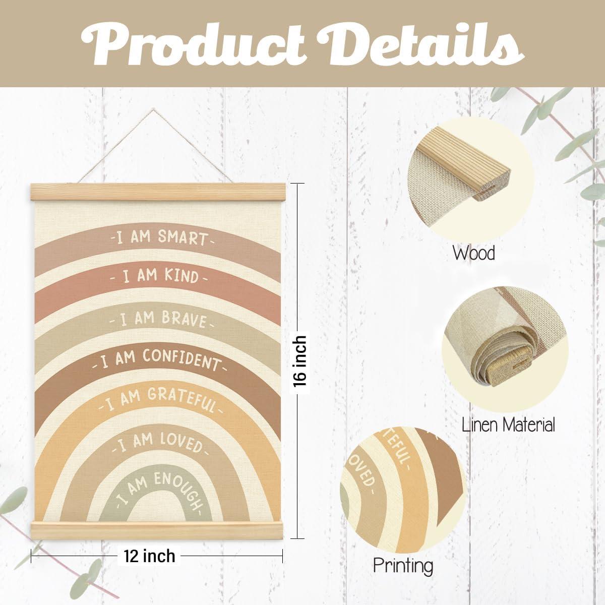 Póster Decorativo de Afirmaciones para Niños PLKMN 30x40 cm