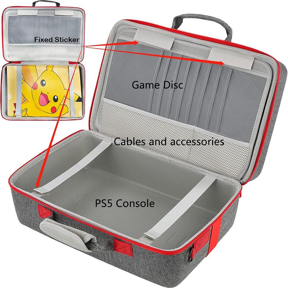 Funda Dura ASNOMY para PS5, Organizador de Viaje 43x27cm