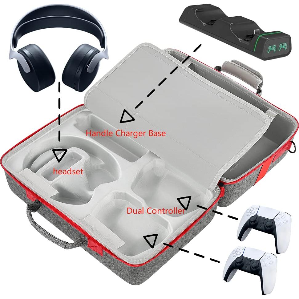 Funda Dura ASNOMY para PS5, Organizador de Viaje 43x27cm