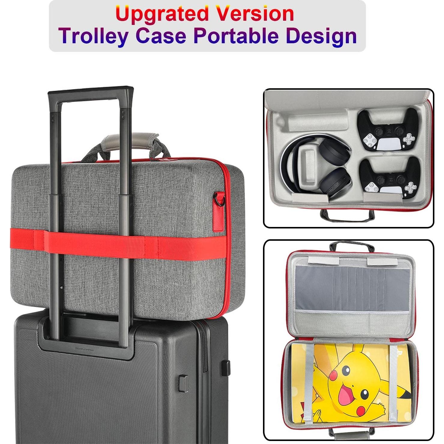 Funda Dura ASNOMY para PS5, Organizador de Viaje 43x27cm