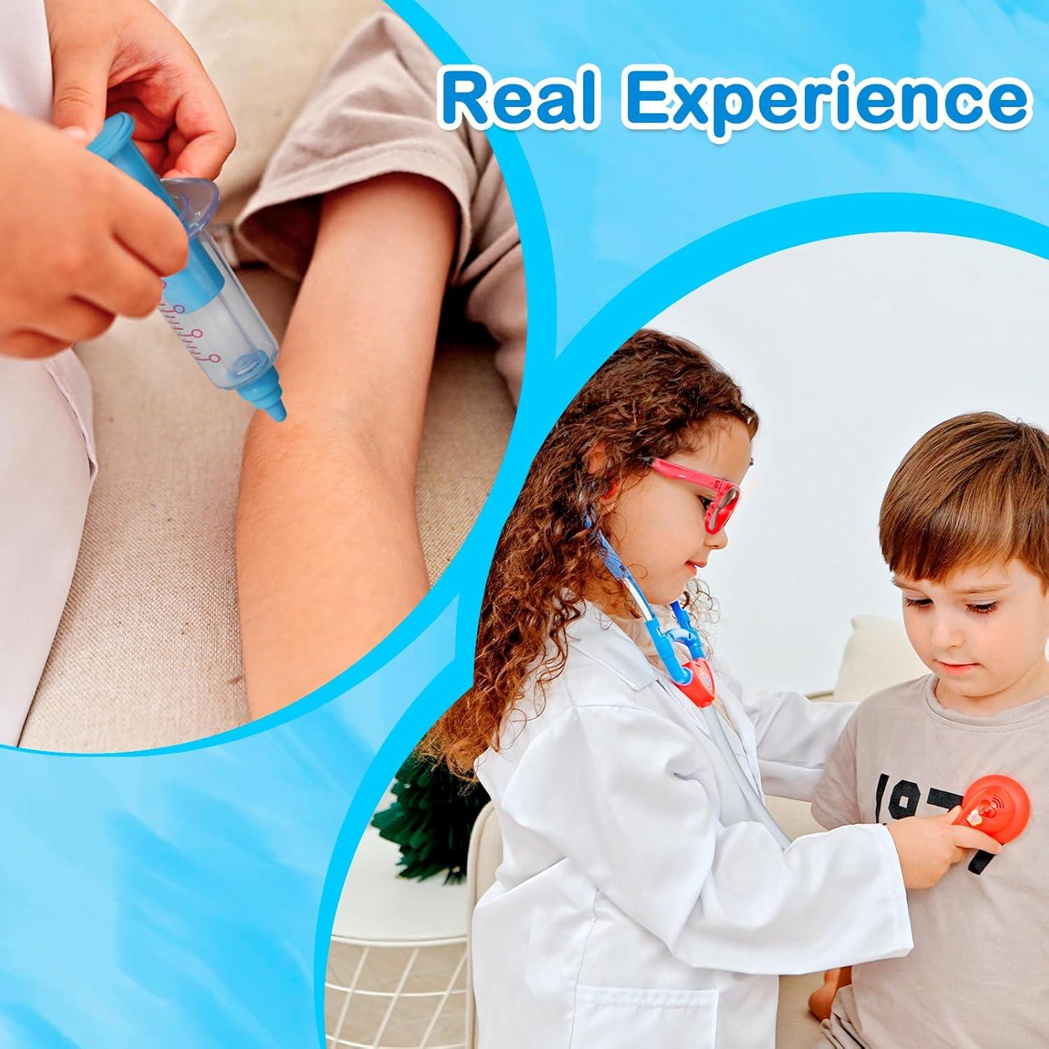 Kit de Doctor Phobby Carrito Rosa con Estetoscopio y Accesorios