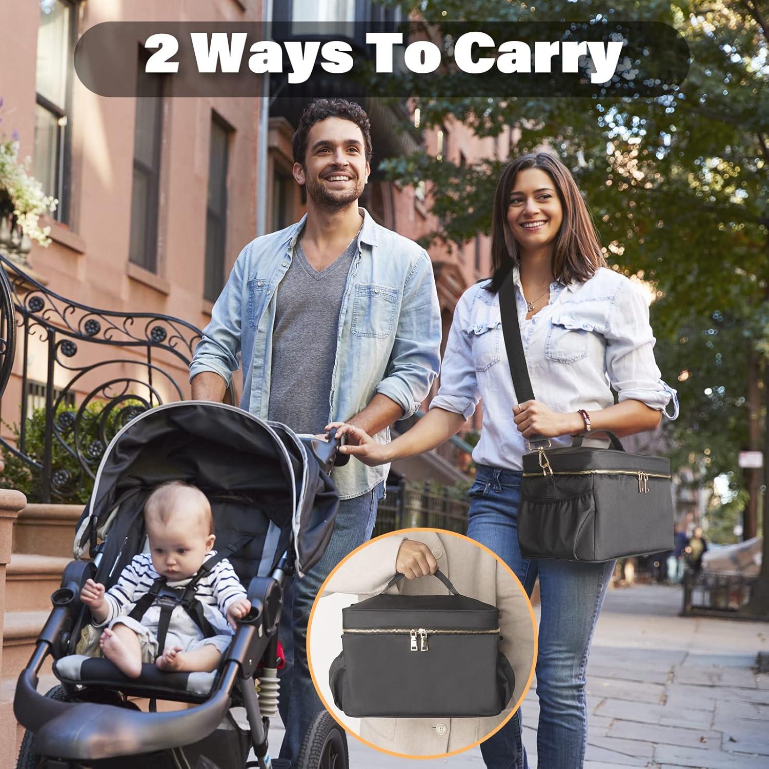 Bolsa Tote Extractor de Leche EliteMom Negro - Compatible Spectra S1 S2