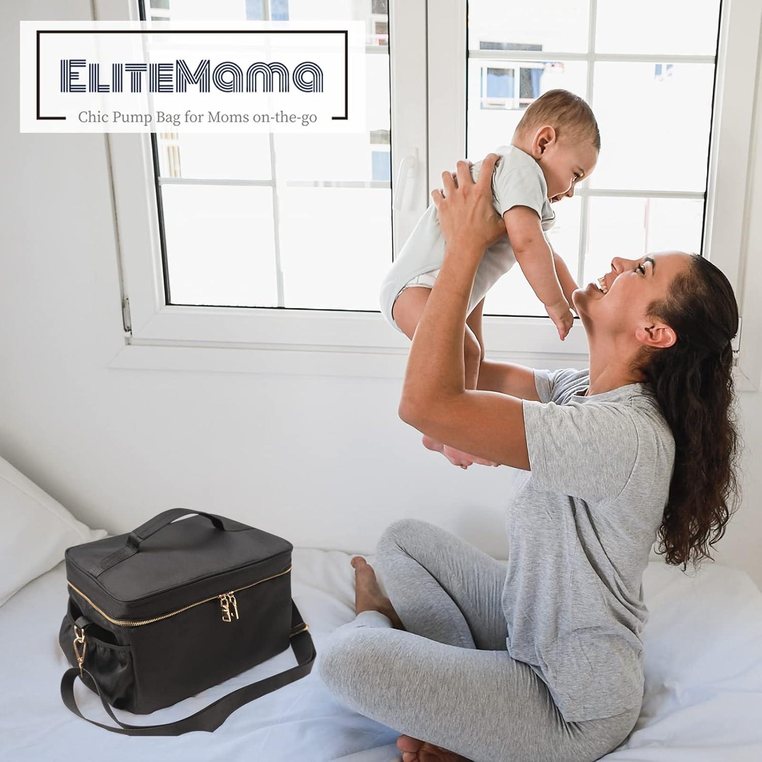 Bolsa Tote Extractor de Leche EliteMom Negro - Compatible Spectra S1 S2