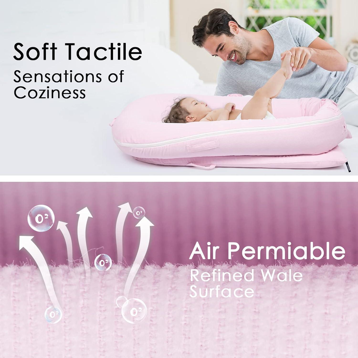 Cubierta de Nido de Bebé MEXXI para Dockatot Deluxe+ Rosa