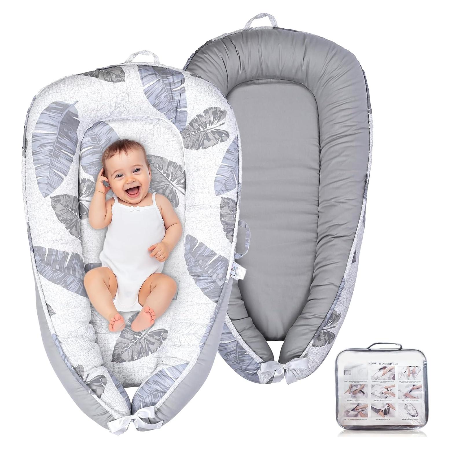 Cojín Nido para Bebé Cute Cuddles Gris 0-24 Meses Algodón