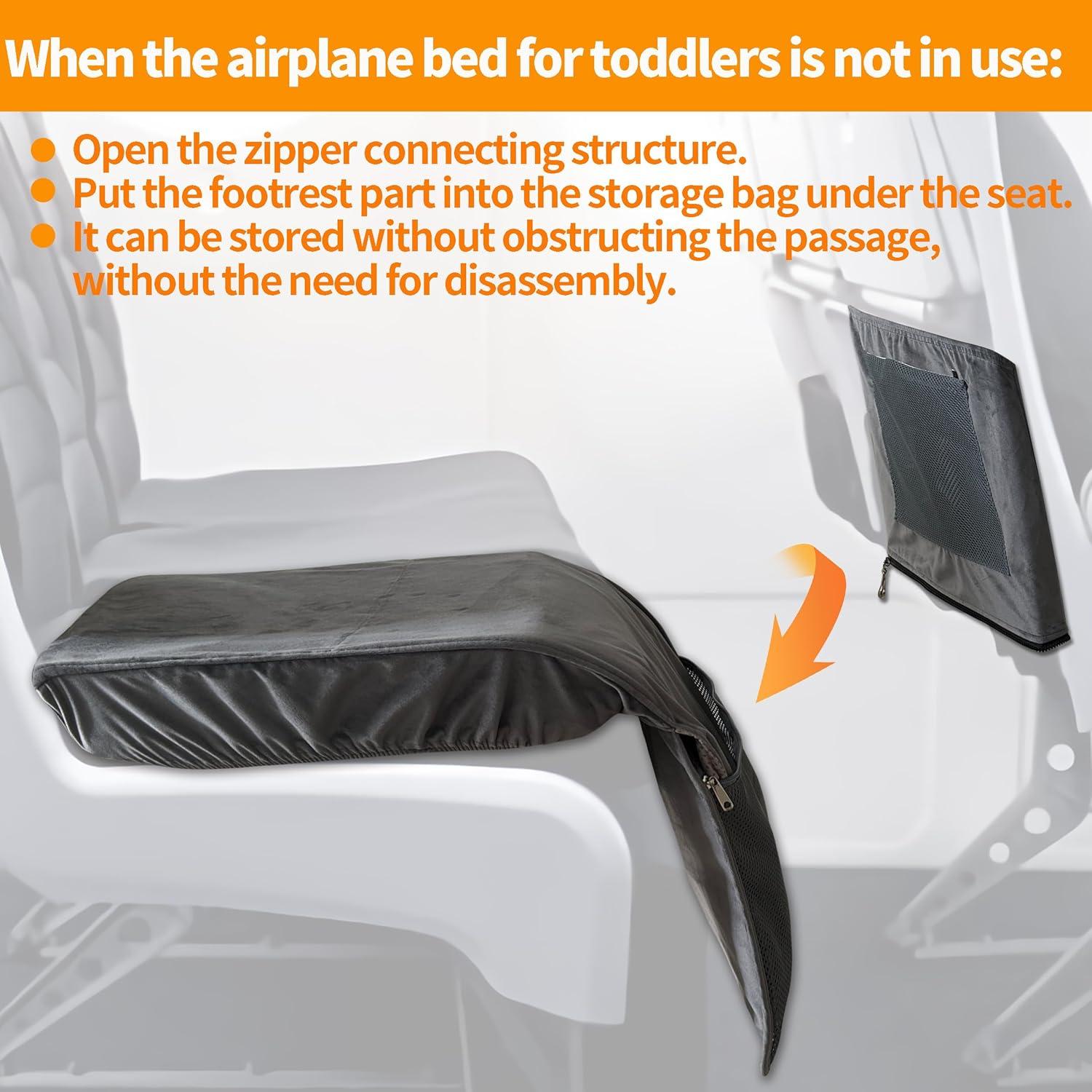 Cama de avión portátil BakCover para niños pequeños - 80x45 cm