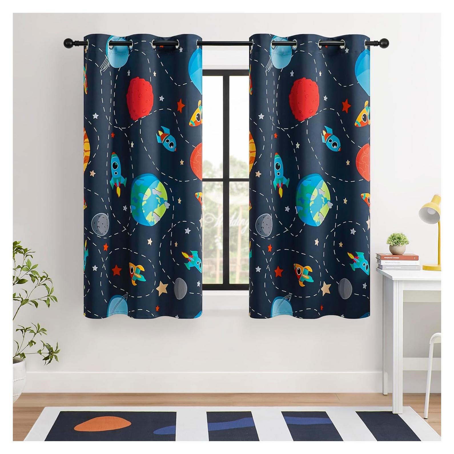 Cortinas Opacas BOHOMOCASA KIDS1astronaut 107x137 cm 2 Paneles